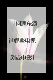 何润东演过哪些电视剧或电影