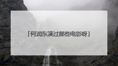 何润东演过那些电影呀