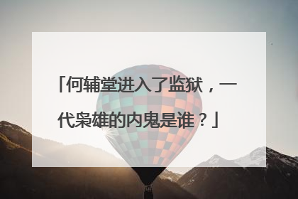 何辅堂进入了监狱,一代枭雄的内鬼是谁?
