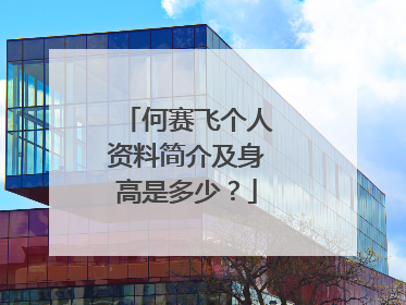 何赛飞个人资料简介及身高是多少？