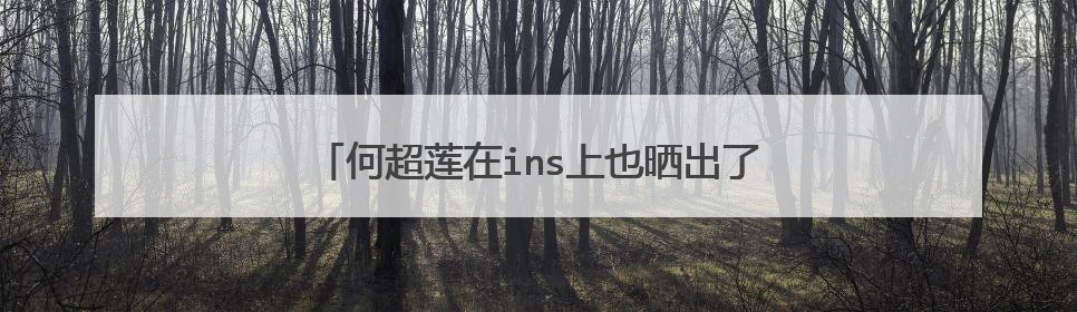 何超莲在ins上也晒出了一组照片,窦骁也出镜了,两人是什么时候认识相爱的?