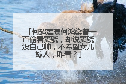 何超莲曝何鸿燊曾一直偷看窦骁，却说窦骁没自己帅，不希望女儿嫁人，咋看？