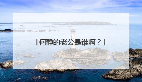 何静的老公是谁啊？