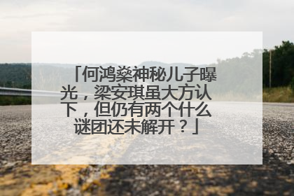 何鸿燊神秘儿子曝光，梁安琪虽大方认下，但仍有两个什么谜团还未解开？