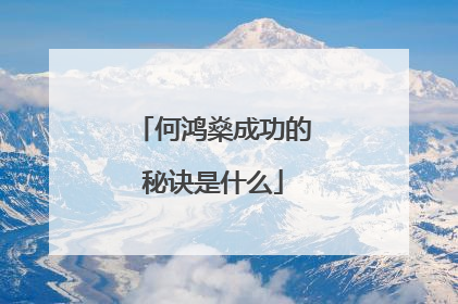 何鸿燊成功的秘诀是什么