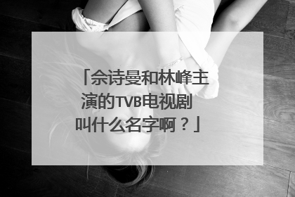 佘诗曼和林峰主演的TVB电视剧叫什么名字啊？