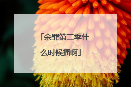 余罪第三季什么时候播啊