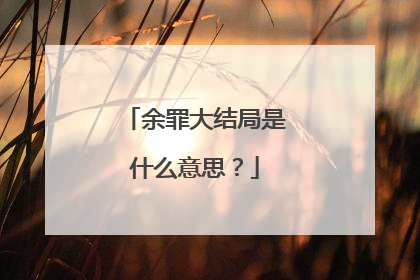 余罪大结局是什么意思?