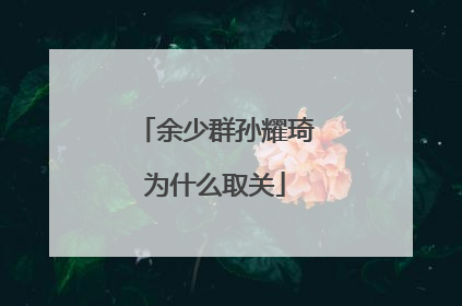 余少群孙耀琦为什么取关