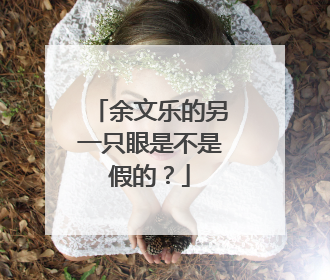 余文乐的另一只眼是不是假的?