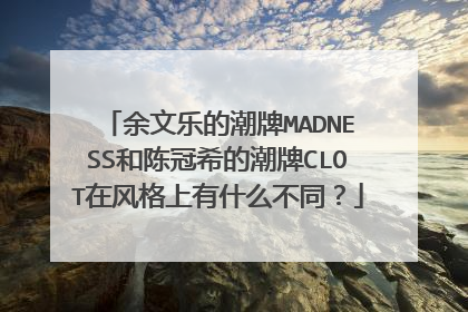 余文乐的潮牌MADNESS和陈冠希的潮牌CLOT在风格上有什么不同？