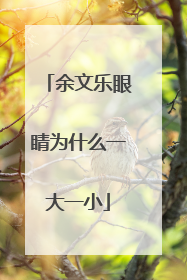 余文乐眼睛为什么一大一小