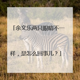 余文乐两只眼睛不一样，是怎么回事儿？