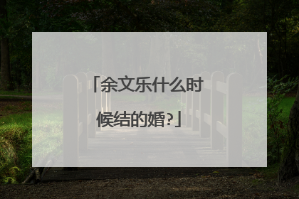 余文乐什么时候结的婚?