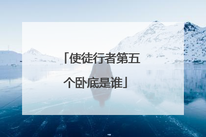 使徒行者第五个卧底是谁