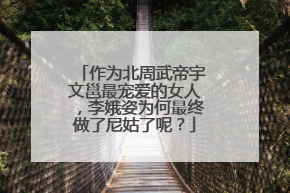 作为北周武帝宇文邕最宠爱的女人，李娥姿为何最终做了尼姑了呢？