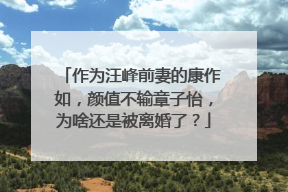 作为汪峰前妻的康作如，颜值不输章子怡，为啥还是被离婚了？