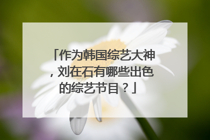 作为韩国综艺大神,刘在石有哪些出色的综艺节目?