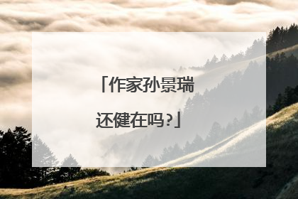 作家孙景瑞还健在吗?