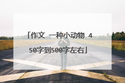 作文 一种小动物 4 50字到500字左右