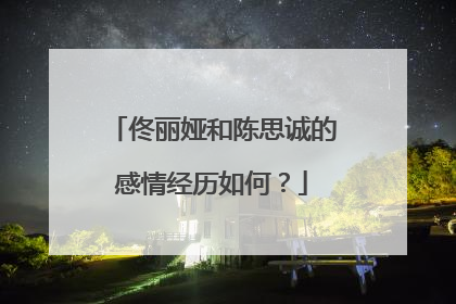 佟丽娅和陈思诚的感情经历如何?