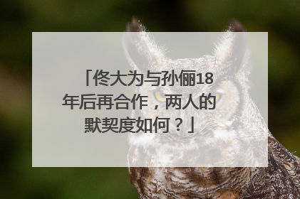 佟大为与孙俪18年后再合作，两人的默契度如何？
