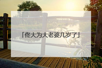 佟大为大老婆几岁了