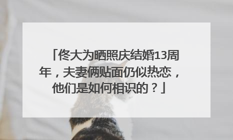 佟大为晒照庆结婚13周年，夫妻俩贴面仍似热恋，他们是如何相识的？
