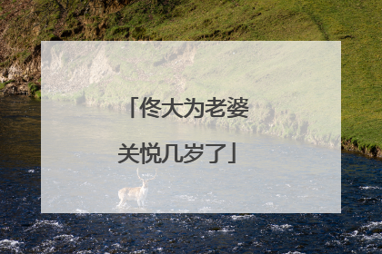 佟大为老婆关悦几岁了