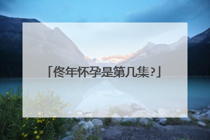 佟年怀孕是第几集?