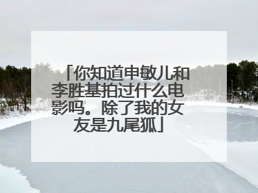 你知道申敏儿和李胜基拍过什么电影吗。除了我的女友是九尾狐