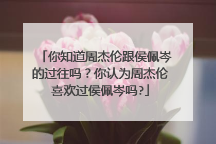 你知道周杰伦跟侯佩岑的过往吗？你认为周杰伦喜欢过侯佩岑吗?