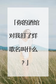你的酒馆对我打了烊歌名叫什么？