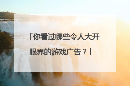 你看过哪些令人大开眼界的游戏广告？