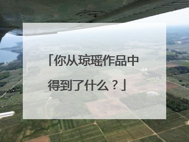 你从琼瑶作品中得到了什么？