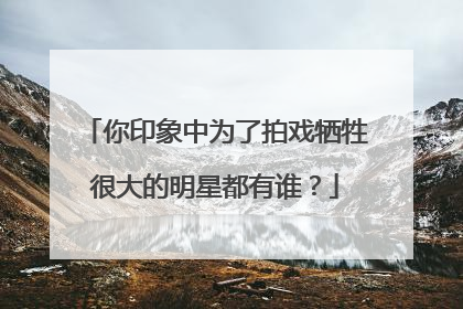 你印象中为了拍戏牺牲很大的明星都有谁？
