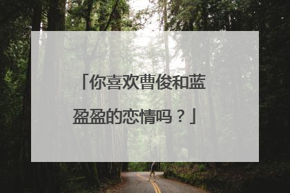 你喜欢曹俊和蓝盈盈的恋情吗？