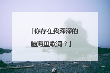 你存在我深深的脑海里歌词?