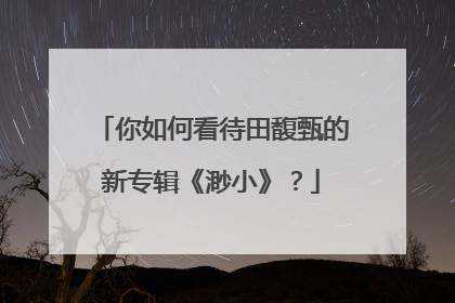 你如何看待田馥甄的新专辑《渺小》？