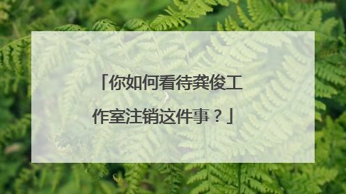 你如何看待龚俊工作室注销这件事？