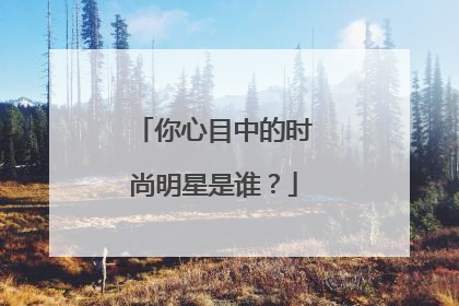 你心目中的时尚明星是谁?