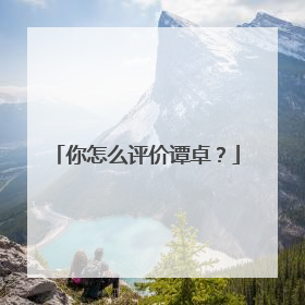 你怎么评价谭卓？