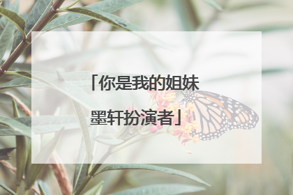 你是我的姐妹墨轩扮演者