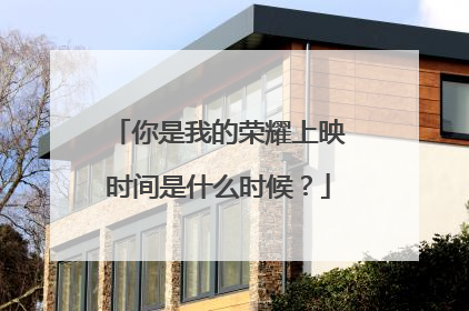 你是我的荣耀上映时间是什么时候?