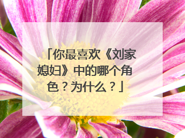 你最喜欢《刘家媳妇》中的哪个角色？为什么？