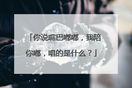 你说嘴巴嘟嘟,我陪你嘟,唱的是什么?