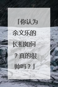 你认为余文乐的长相如何？真的很帅吗？