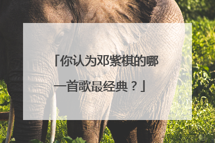 你认为邓紫棋的哪一首歌最经典？