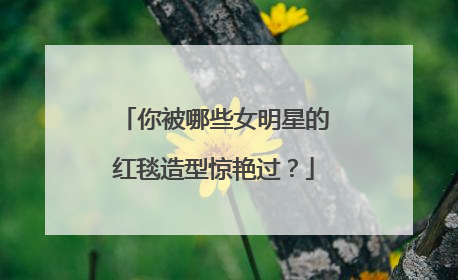 你被哪些女明星的红毯造型惊艳过？