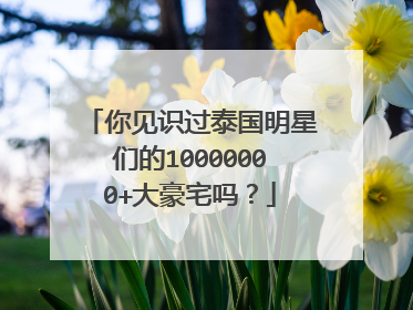 你见识过泰国明星们的10000000+大豪宅吗？